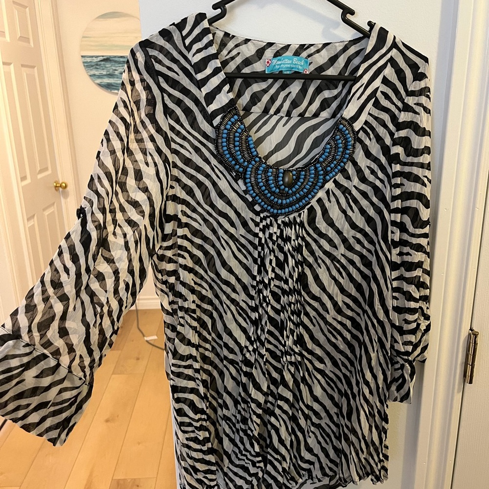 🦓MANHATTAN BEACH BOHO Beach cover up| Preppy